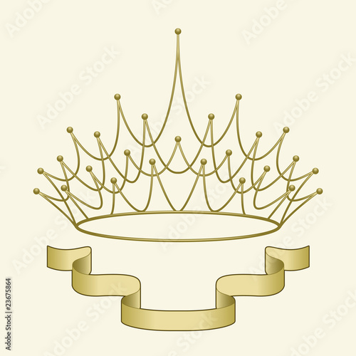crown with banner