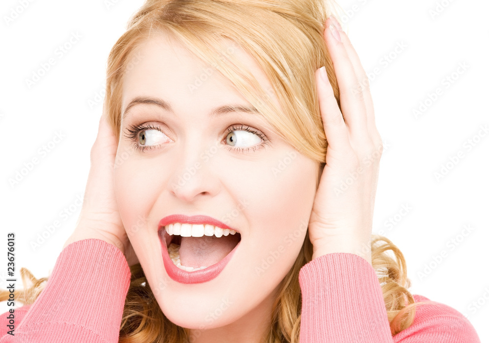 surprised woman face surprised woman face