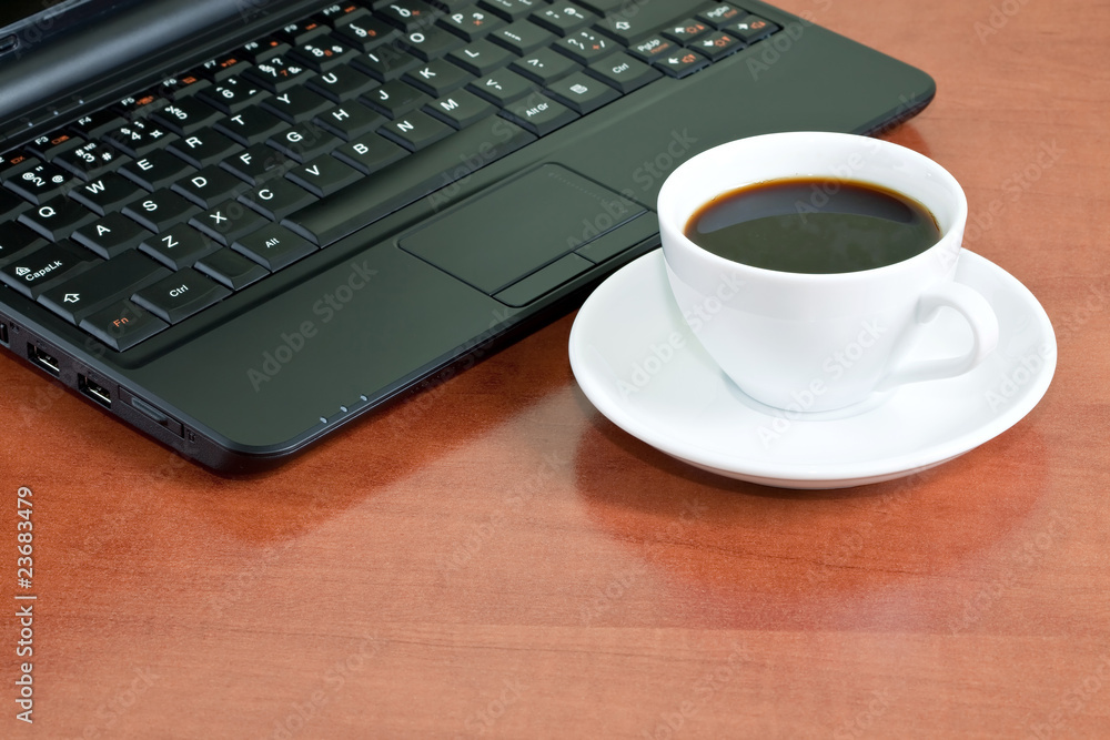 Laptop and coffee Laptop and coffee