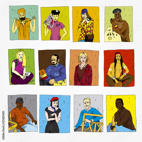 People of Different Profession and Nationality