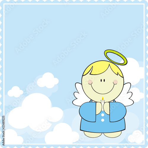 cute little angel greeting card