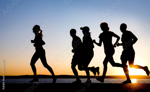 Obraz na płótnie jogging w salonie