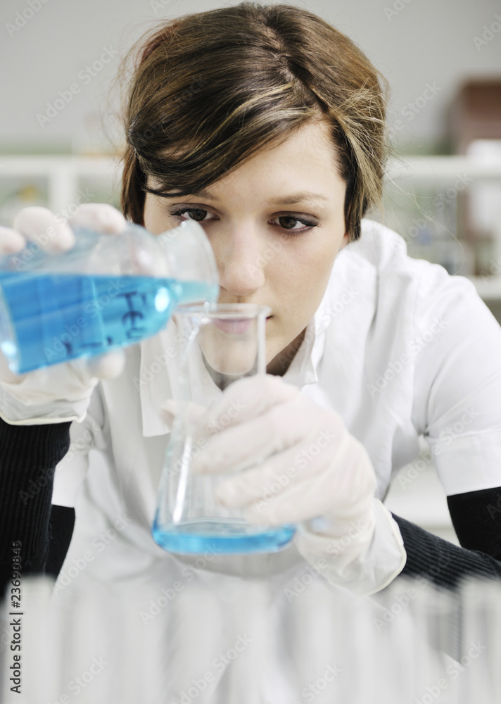young woman in lab young woman in lab