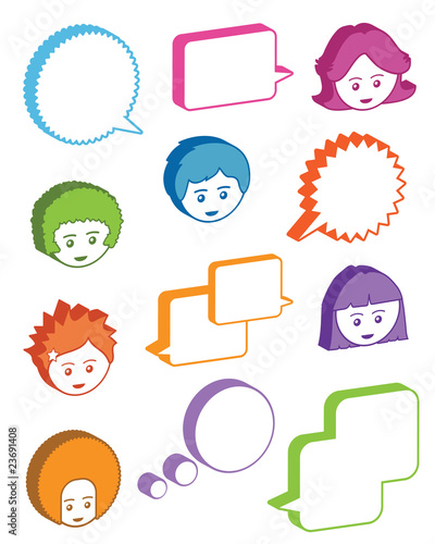 kids with speech bubbles