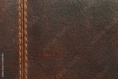Obraz na plátně brown leather with seam