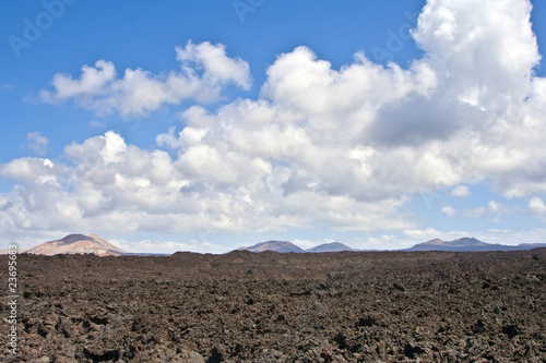 vulcanic landscape under the extincted vulcano