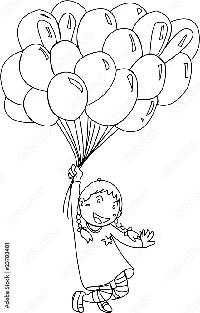 A Girl With Ballons A Girl With Ballons