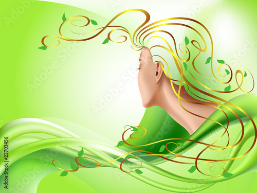 Green woman
