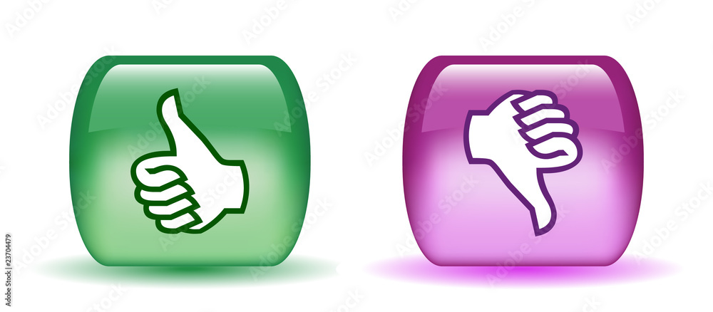 Aqua Thumbs Up & Down Icons Aqua Thumbs Up & Down Icons