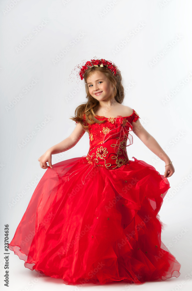 A young girl in costume A young girl in costume
