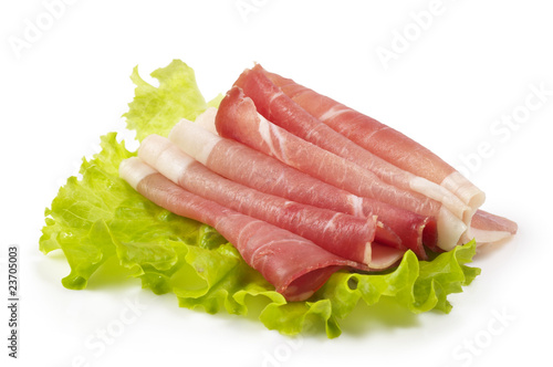 Ham and lettuce