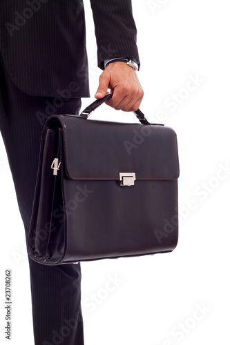 business man holding a suitcase