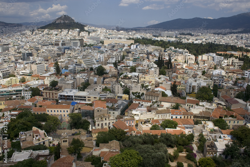 Panorama of Athens seen from Acropolis. Greece, Europe