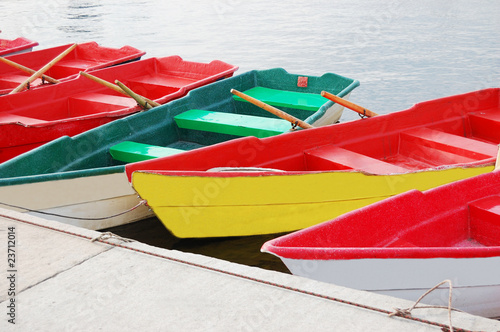 boats at lake photo