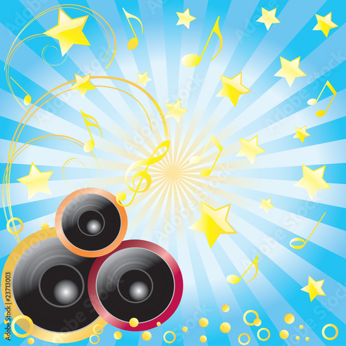 Abstract background with speakers.