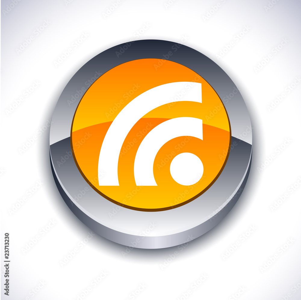 Rss 3d button. Rss 3d button.