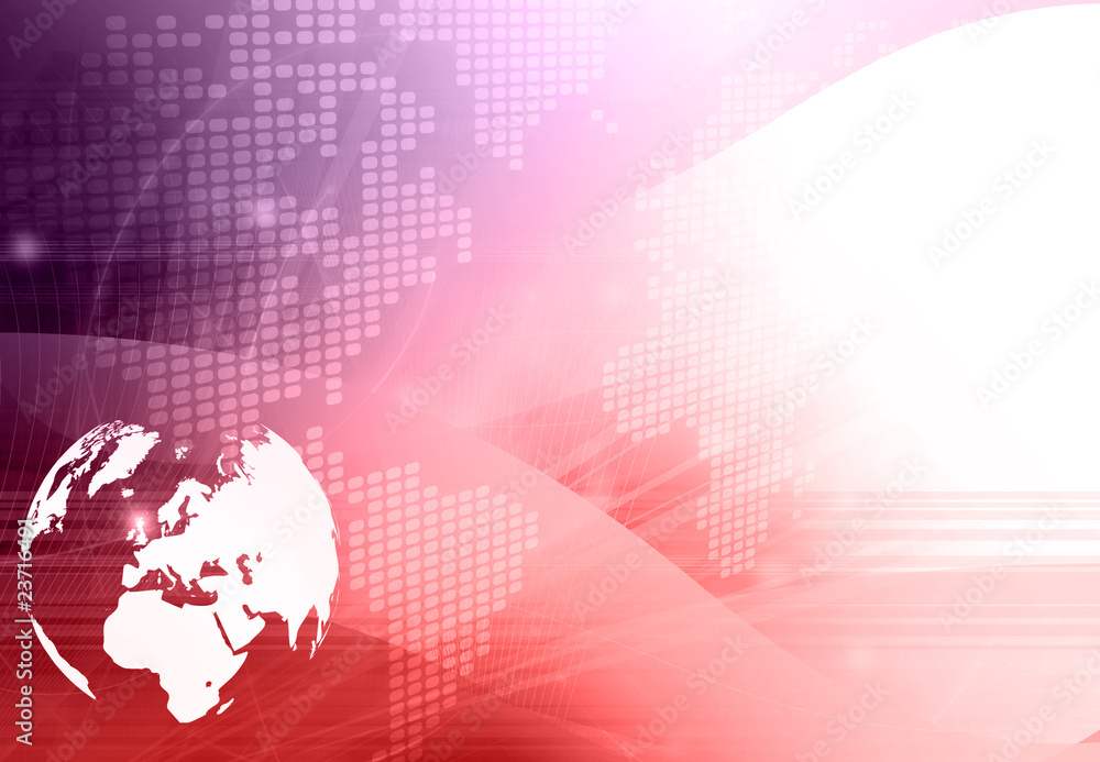 Naklejka premium Europe map technology-style artwork