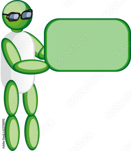 omino verde cartello