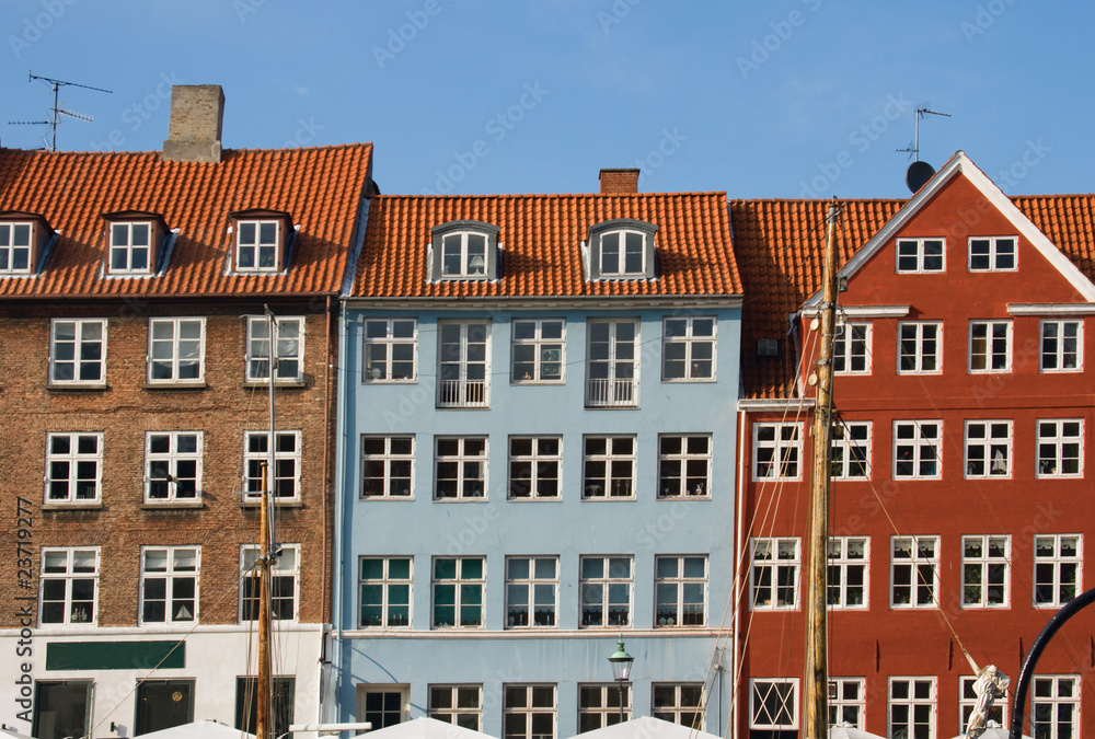 Houses in Nyhavn, Copenhagen, Denmark
