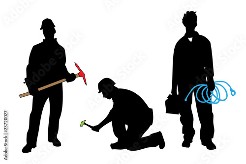 Drei Handwerker