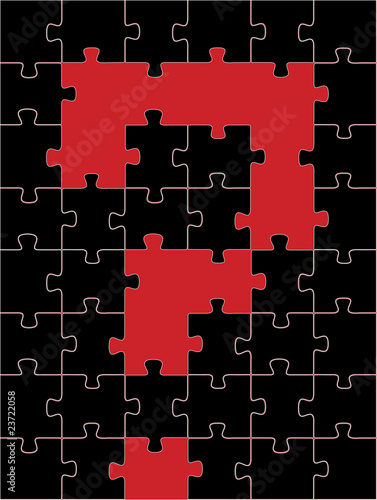 Question mark puzzle field concept vector