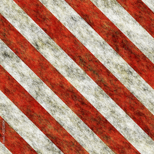 Red and white diagonal hazard stripes seamless texture