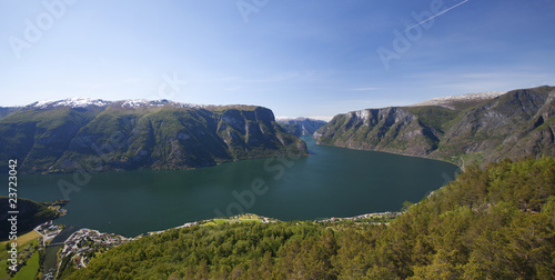 Aurlandsfjord in Norway, Aurland