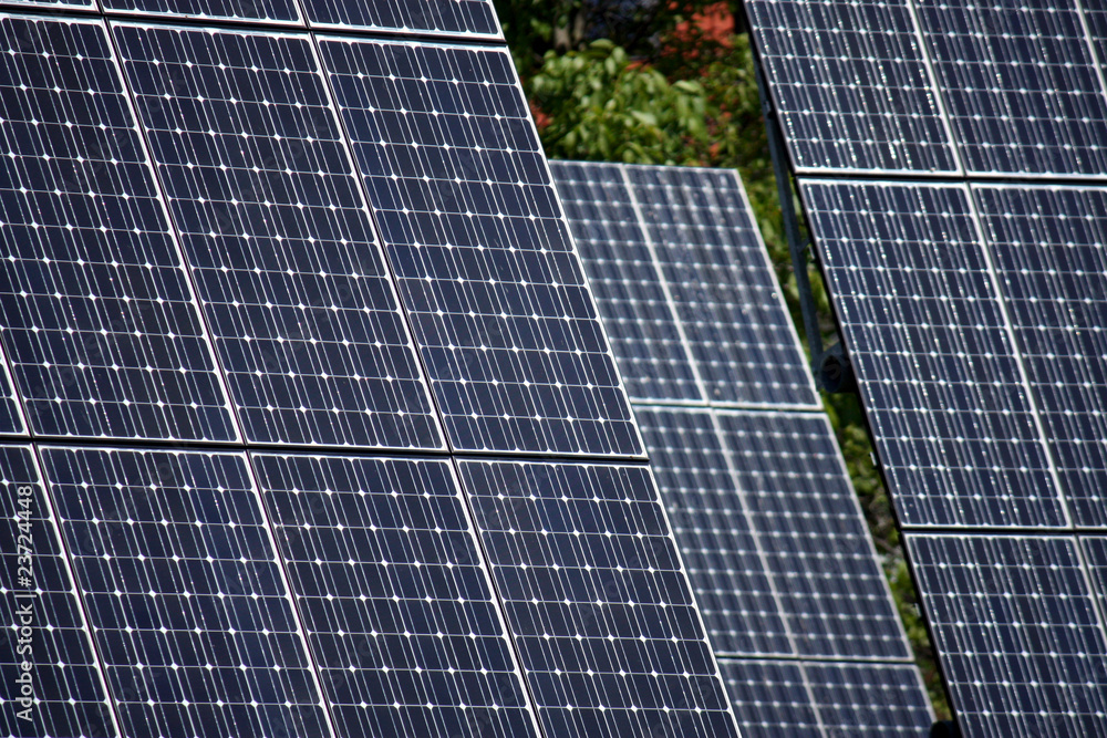 detail of high technology PV solar panels detail of high technology PV solar panels