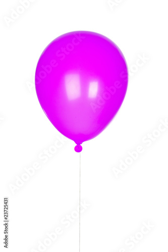 Purple balloon inflated