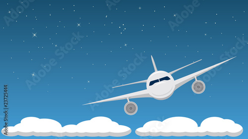 Airplane at Night