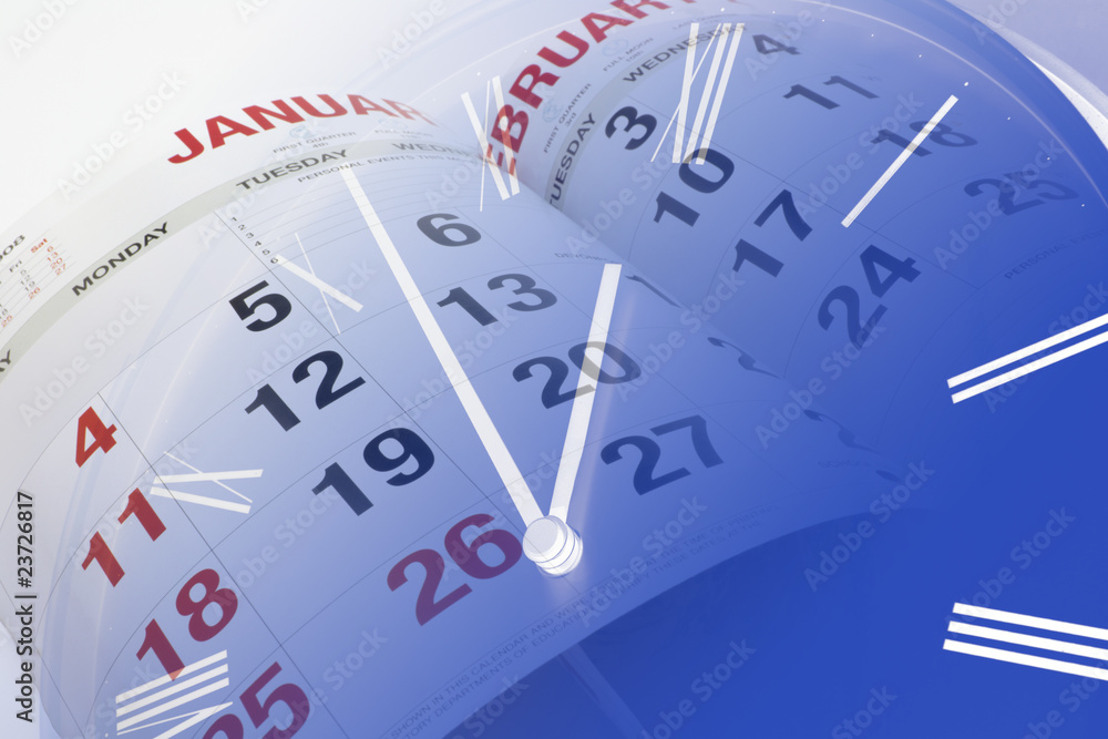 Fototapeta premium Clock and Calendar