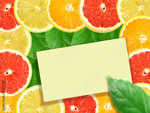 Abstract background of citrus slices