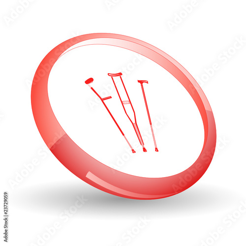 Crutches. Vector icon.