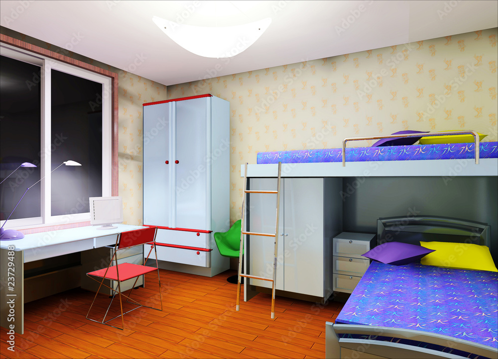 Obraz premium a children's bedroom design proposal