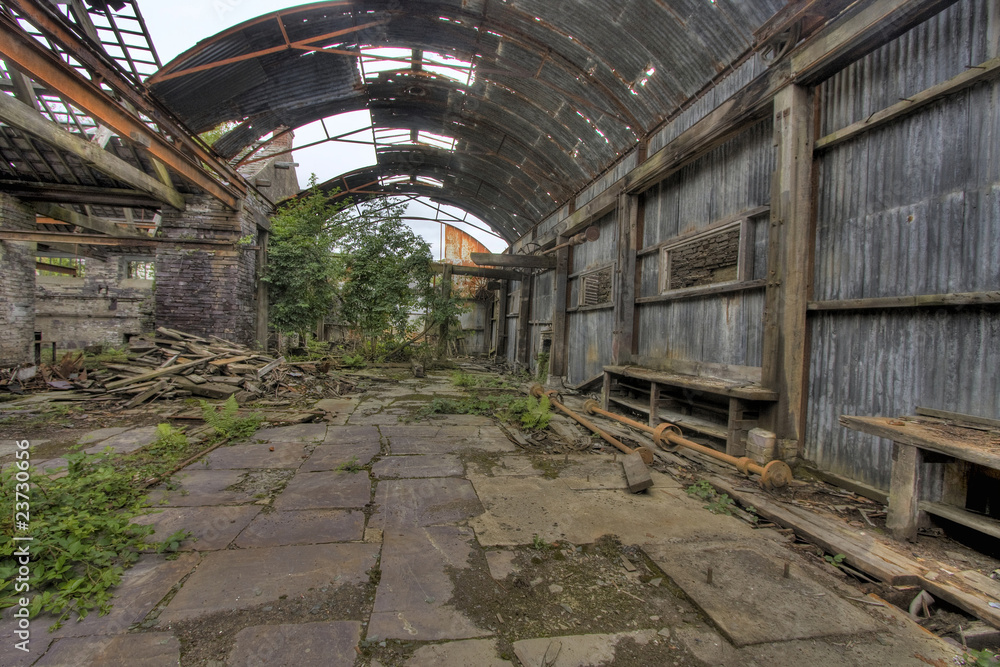 Derelict slate mine