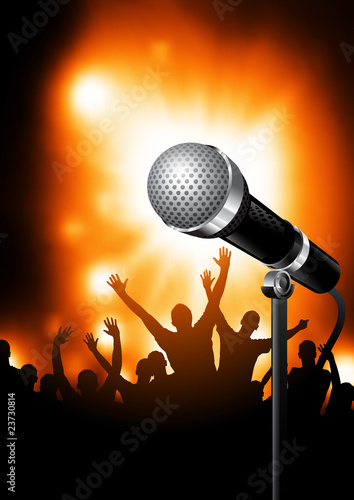Microphone On Stage