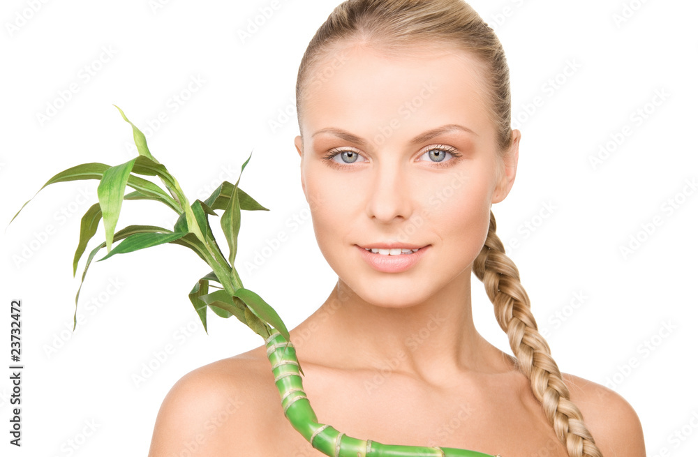 woman with sprout woman with sprout