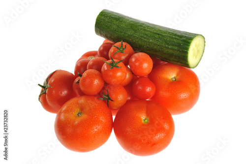 tomatoes and cucumbers