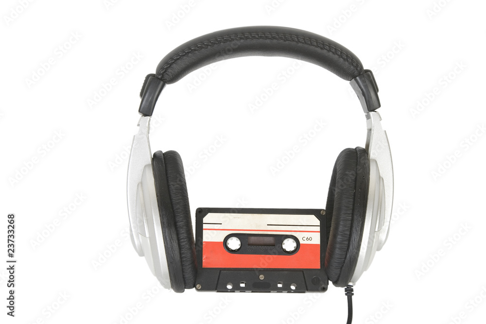 dj headphones and audio cassette dj headphones and audio cassette
