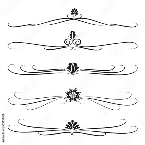 Collection of ornate decoration dividers