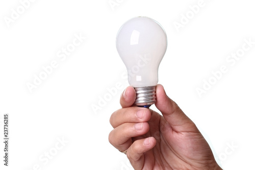 Lightbulb in a hand