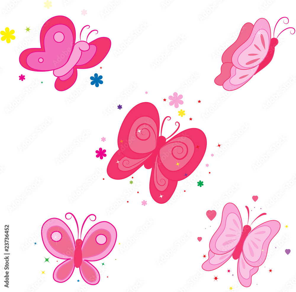 Set of icons with flowers. Set of icons with flowers.