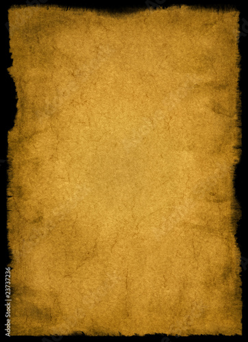 Parchment on black background
