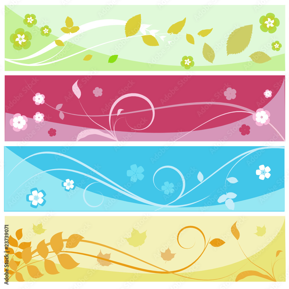 floral banners