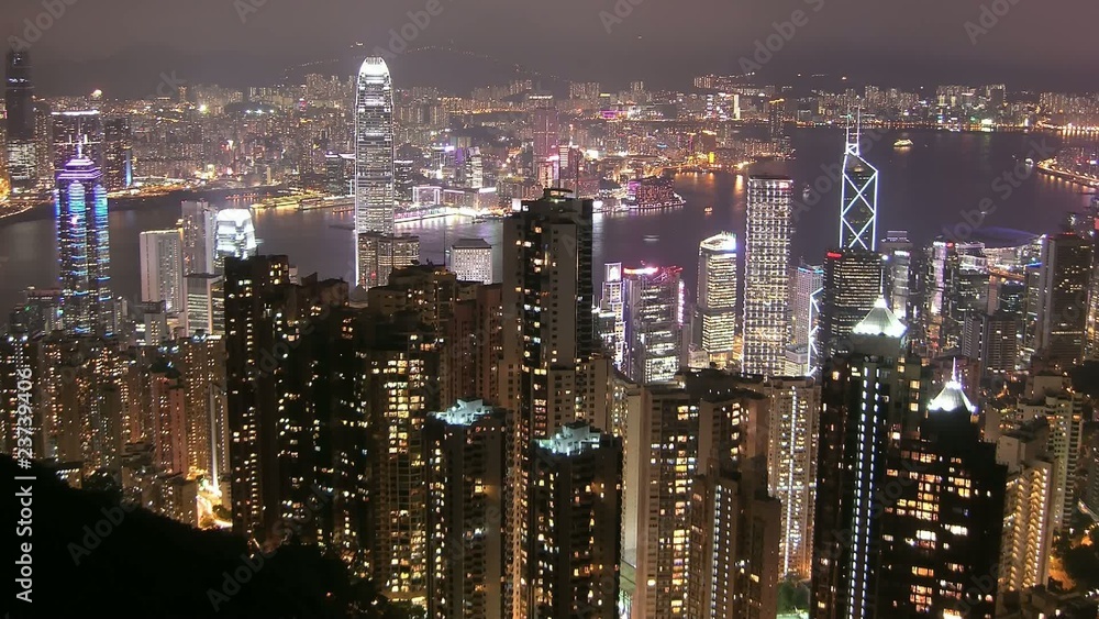 Time Lapse Movie Hong Kong skyline. 29,97 fps NTSC Time Lapse Movie Hong Kong skyline. 29,97 fps NTSC