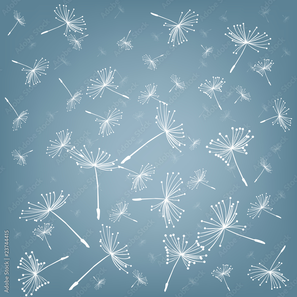 Obraz premium Seamless with dandelion seeds