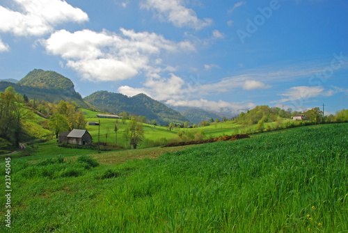 Soule region of Basque country, approaching Tardets-Sorholus