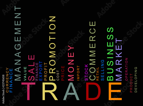 colorful trade text barcode, vector