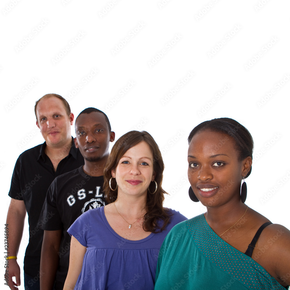 Young multiracial group