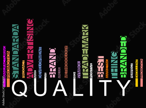 colorful QUALITYtext barcode, vector